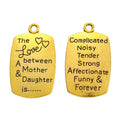 Zinc Alloy Word Plaque Charm Pendant No.775254 for DIY Necklace Bracelet Jewelry Making view 2