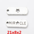 Antique Silver Zinc Alloy MIRACLE Charm Pendant for DIY Necklace Bracelet Jewelry Making view 1