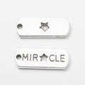 Antique Silver Zinc Alloy MIRACLE Charm Pendant for DIY Necklace Bracelet Jewelry Making view 2