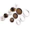 12-20mm Inner Diameter Cabochon Brooch Settings With Pin And Butterfly Clutch For DIY Jewelry view 4