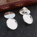 12-20mm Inner Diameter Cabochon Brooch Settings With Pin And Butterfly Clutch For DIY Jewelry view 2