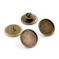 12-20mm Inner Diameter Cabochon Brooch Settings With Pin And Butterfly Clutch For DIY Jewelry view 3