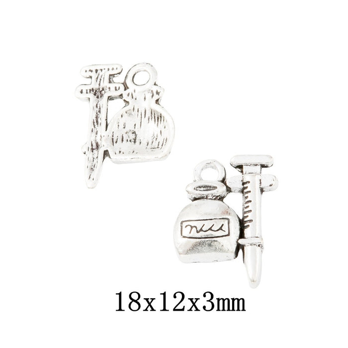 Antique Silver Zinc Alloy Medical Supplies Charm Pendant No.157621 for DIY Necklace Bracelet Jewelry Making
