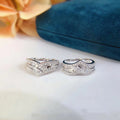 French Court Style Irregular Sparkling Rhinestone Row Ring, Niche Luxury Statement Ring For Women view 3