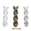 Zinc Alloy DNA Helix Charm Pendant for DIY Necklace Bracelet Jewelry Making view 1