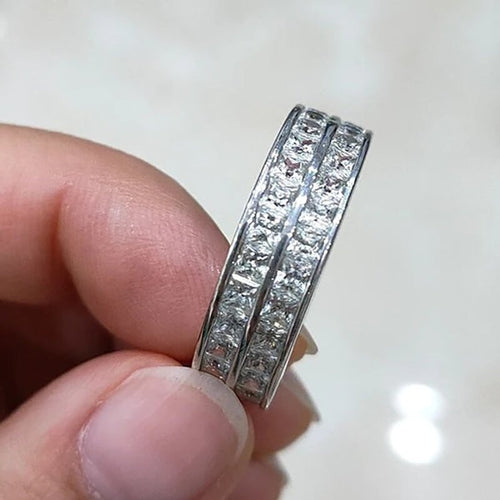 Full Star Zircon Couple Ring For Women, Minimalist Niche Design Index Finger Jewelry