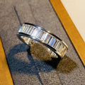Simple Fresh Design Full Band Bar Ring For Women European Style Fashion Index Finger Jewelry view 1