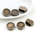 12mm Inner Diameter Time Gemstone Base Tray For 1cm Leather Cord Bracelet Bead DIY Jewelry view 3