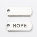 Antique Silver Zinc Alloy HOPE Charm Pendant for DIY Necklace Bracelet Jewelry Making view 2