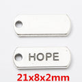 Antique Silver Zinc Alloy HOPE Charm Pendant for DIY Necklace Bracelet Jewelry Making view 1