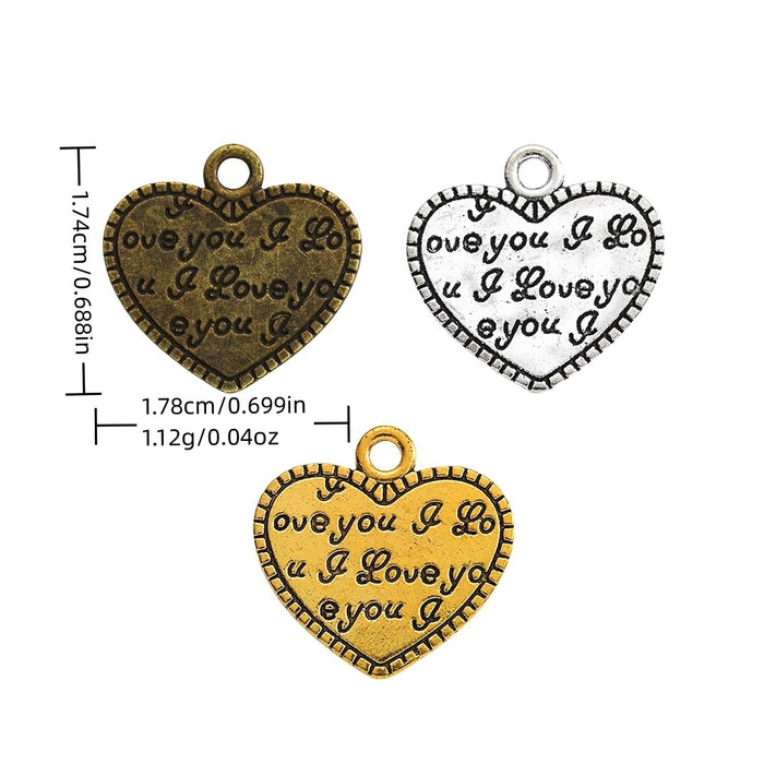 Zinc Alloy Word Plaque Charm Pendant for DIY Necklace Bracelet Jewelry Making