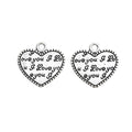 Zinc Alloy Word Plaque Charm Pendant for DIY Necklace Bracelet Jewelry Making view 2