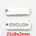 Antique Silver Zinc Alloy Enough Charm Pendant for DIY Necklace Bracelet Jewelry Making view 1
