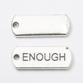 Antique Silver Zinc Alloy Enough Charm Pendant for DIY Necklace Bracelet Jewelry Making view 2