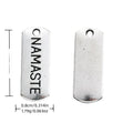 Antique Silver Zinc Alloy Namaste Charm Pendant for DIY Necklace Bracelet Jewelry Making view 1