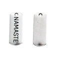 Antique Silver Zinc Alloy Namaste Charm Pendant for DIY Necklace Bracelet Jewelry Making view 2