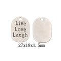 Antique Silver Zinc Alloy Word Tag Charm Pendant No.773733 for DIY Necklace Bracelet Jewelry Making view 1
