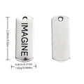 Antique Silver Zinc Alloy Imagine Charm Pendant for DIY Necklace Bracelet Jewelry Making view 1