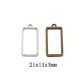Zinc Alloy Rectangle Tray Charm Pendant for DIY Necklace Bracelet Jewelry Making view 1