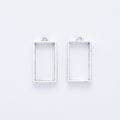 Zinc Alloy Rectangle Tray Charm Pendant for DIY Necklace Bracelet Jewelry Making view 3