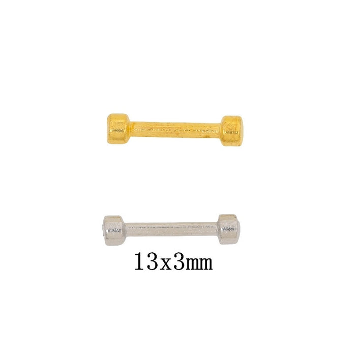 Zinc Alloy Barbell Charm Pendant for DIY Necklace Bracelet Jewelry Making