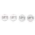 Zinc Alloy LOVE Charm Pendant No.413371 for DIY Necklace Bracelet Jewelry Making view 3