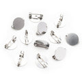 10mm 12mm 14mm 304 Stainless Steel Flat Brooch Pin Tray Settings For DIY Jewelry Making view 3