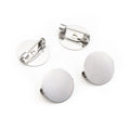 10mm 12mm 14mm 304 Stainless Steel Flat Brooch Pin Tray Settings For DIY Jewelry Making view 2
