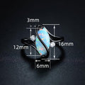 Fashion European Marquise Stone S Twist Statement Ring, Unisex Personality Simulated Opal Finger Jewelry view 4