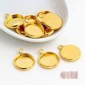 25mm Gold Zinc Alloy Charm Pendant No.569710 for DIY Necklace Bracelet Jewelry Making view 3