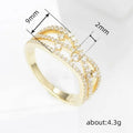 European American Vintage Hollow Wrap Roman Ring With Star Accents Versatile Jewelry For Women view 4