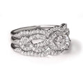 Luxury Geometric Wave Ring Three Piece Set For Women With Micro Paved Zircon Fashion Jewelry view 5
