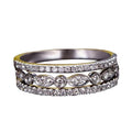 European American Luxury Marquise Zircon Ring, Fashion Hollow Multi Layer Index Finger Ring For Women view 5