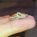 Sparkling Irregular Row Rhinestone Ring For Women, Niche Premium Elegant Fashion Jewelry view 3
