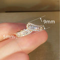 Sparkling Irregular Row Rhinestone Ring For Women, Niche Premium Elegant Fashion Jewelry view 4