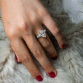 New Women's Banquet Marquise Zircon Inlaid Ring, European Creative Simulated Diamond Engagement Band view 2