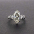 New Women's Banquet Marquise Zircon Inlaid Ring, European Creative Simulated Diamond Engagement Band view 1