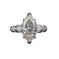 New Women's Banquet Marquise Zircon Inlaid Ring, European Creative Simulated Diamond Engagement Band view 5