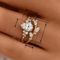Japanese Light Luxury Two-Piece Leaf Branch Zircon Rings, Niche Designer Finger Jewelry view 4