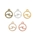 Zinc Alloy Circle Charm Pendant for DIY Necklace Bracelet Jewelry Making view 5