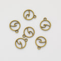 Zinc Alloy Circle Charm Pendant for DIY Necklace Bracelet Jewelry Making view 2
