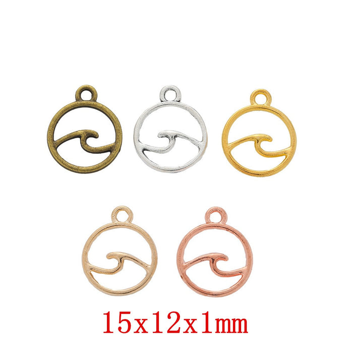 Zinc Alloy Circle Charm Pendant for DIY Necklace Bracelet Jewelry Making