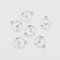 Zinc Alloy Circle Charm Pendant for DIY Necklace Bracelet Jewelry Making view 3