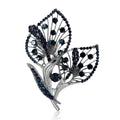 Vintage Alloy Rhinestone Hollow Calla Lily Brooch Pin For Coats view 5