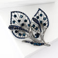 Vintage Alloy Rhinestone Hollow Calla Lily Brooch Pin For Coats view 3