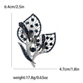 Vintage Alloy Rhinestone Hollow Calla Lily Brooch Pin For Coats view 6