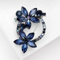 Alloy Rhinestone Floral Wreath Brooch Pin For Dress And Blazer Decoration view 2
