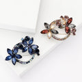 Alloy Rhinestone Floral Wreath Brooch Pin For Dress And Blazer Decoration view 1