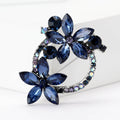Alloy Rhinestone Floral Wreath Brooch Pin For Dress And Blazer Decoration view 3