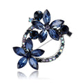 Alloy Rhinestone Floral Wreath Brooch Pin For Dress And Blazer Decoration view 5